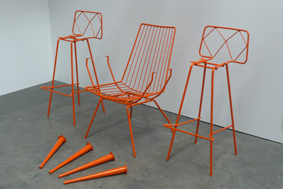 Old chairs, new powder coating